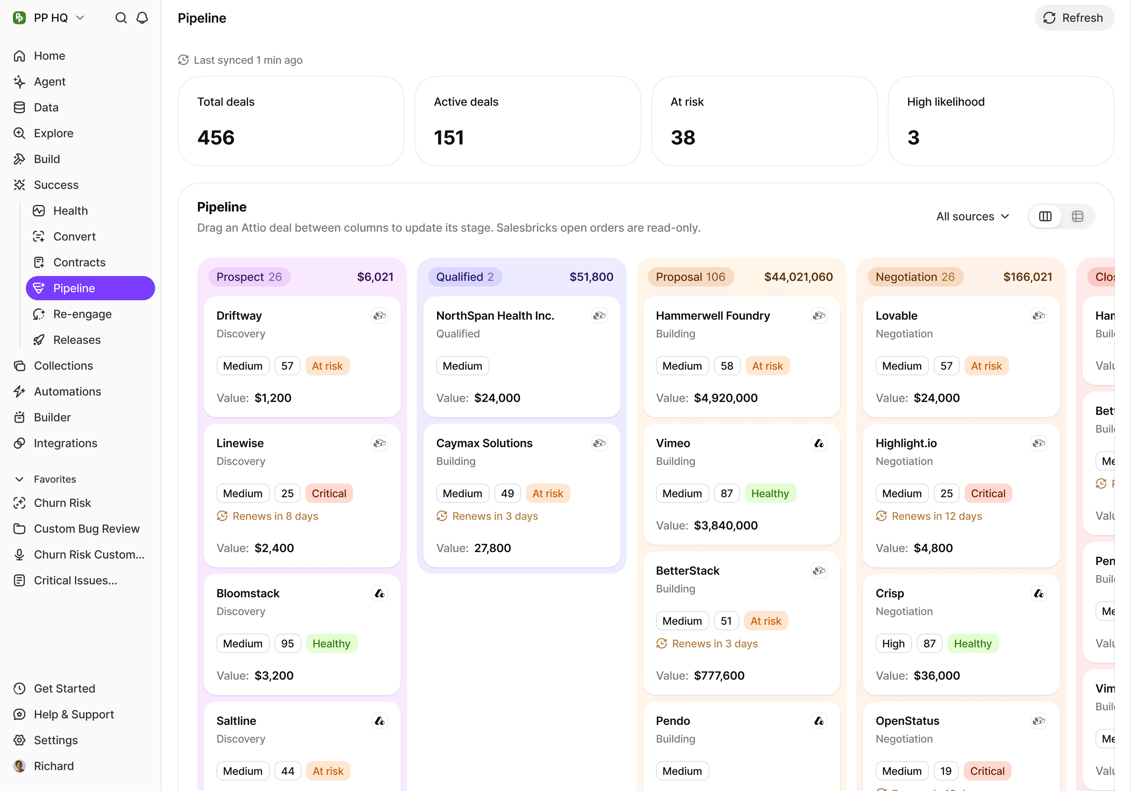 BuildBetter interface supporting Lost Deal Analysis