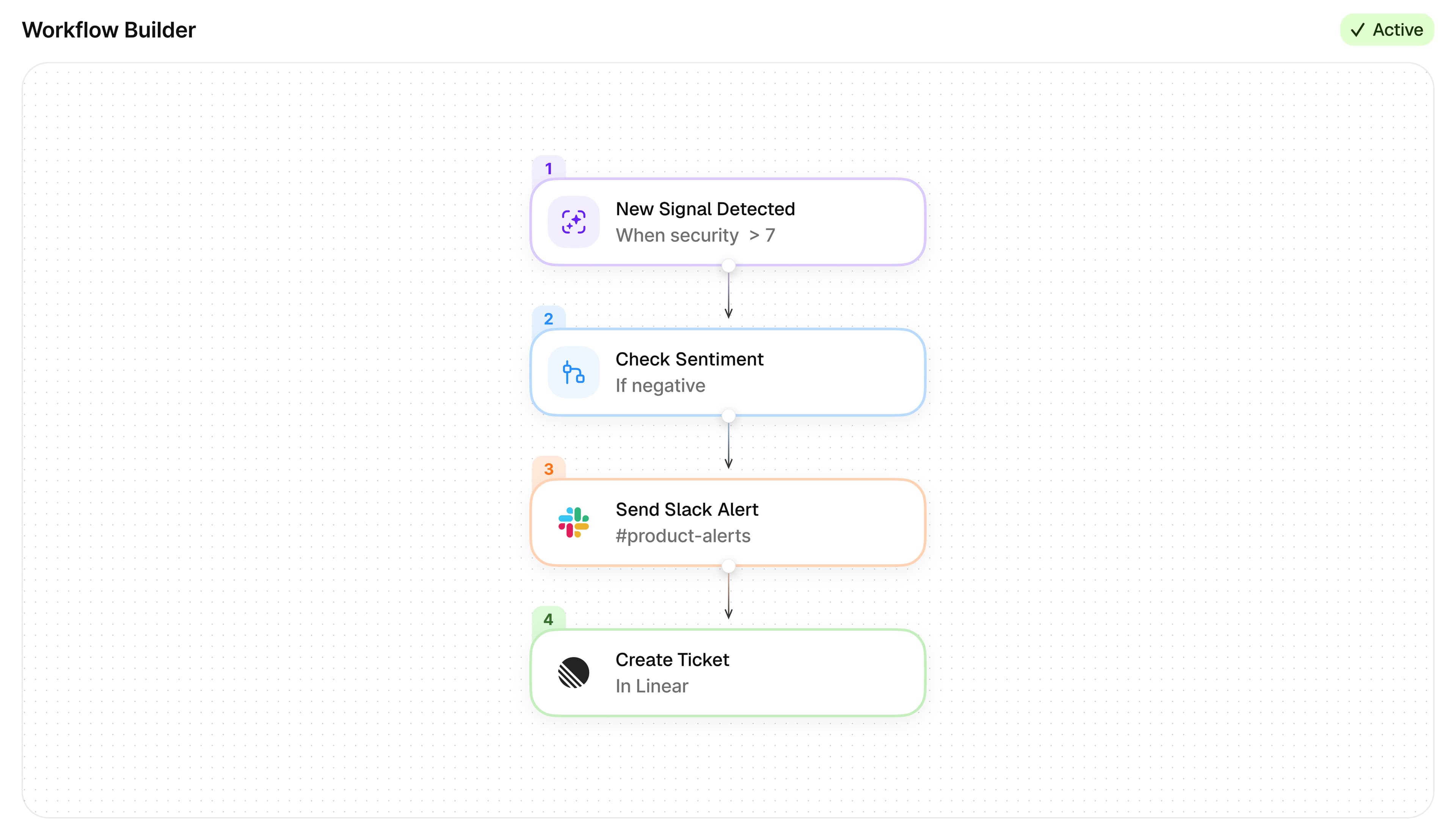 Workflow builder interface